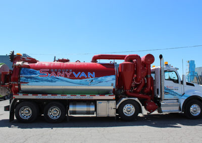 Le camion - Sanyvan - Notre flotte - Montréal - Drainage québécois